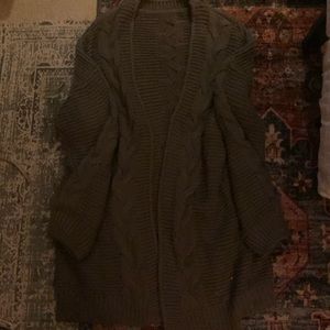 Grey cardigan sweater